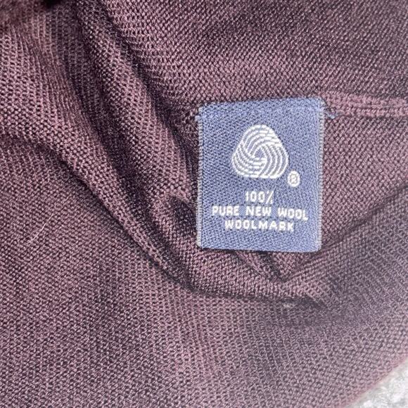 Vtg Brooks Brothers Men’s XL Burgundy Merino Wool Crewneck Sweater - Picture 6 of 11